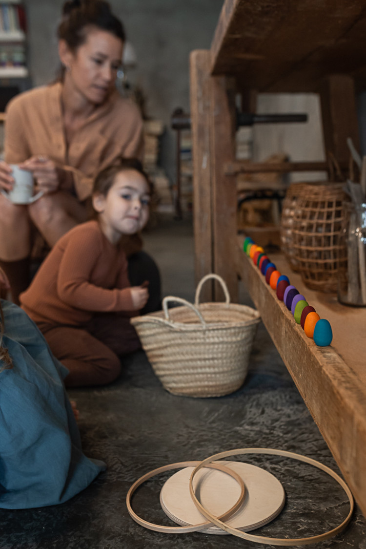 Grapat  Grapat houten mandala regenboog eitjes