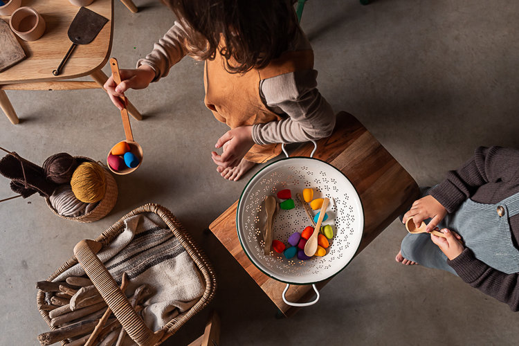 Grapat  Houten mandala regenboog eitjes