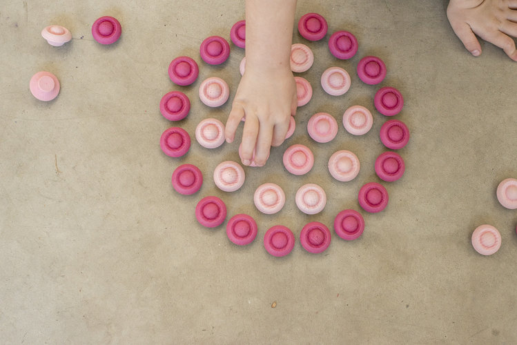 Grapat  Houten mandala bloemetjes