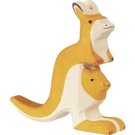 Holztiger Kangaroo with young
