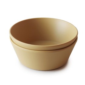 Mushie Dinner Bowl - set of 2 - Mustard