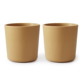 Mushie Dinnerware cups - set of 2 - Mustard