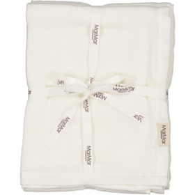 Marmar Copenhagen Ada 2 pack Muslin Cloths - Gentle White