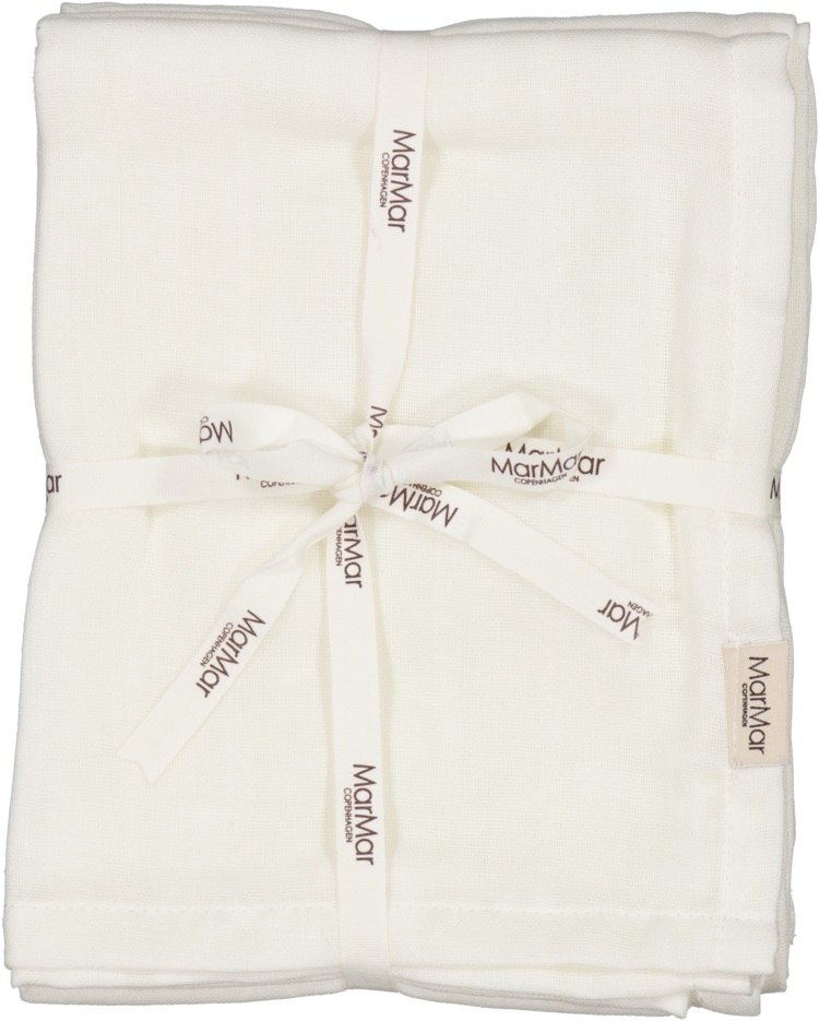 Marmar Copenhagen Ada 2 pack Muslin Cloths - Gentle White