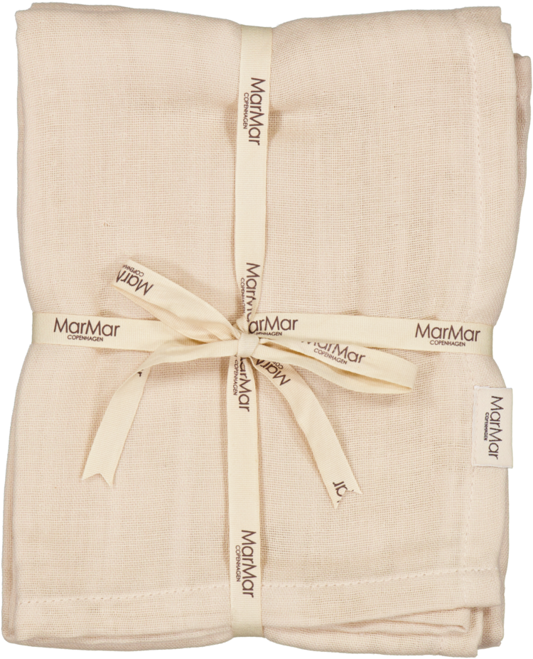 Marmar Copenhagen Ada 2 pack Muslin Cloths - Beige Rose