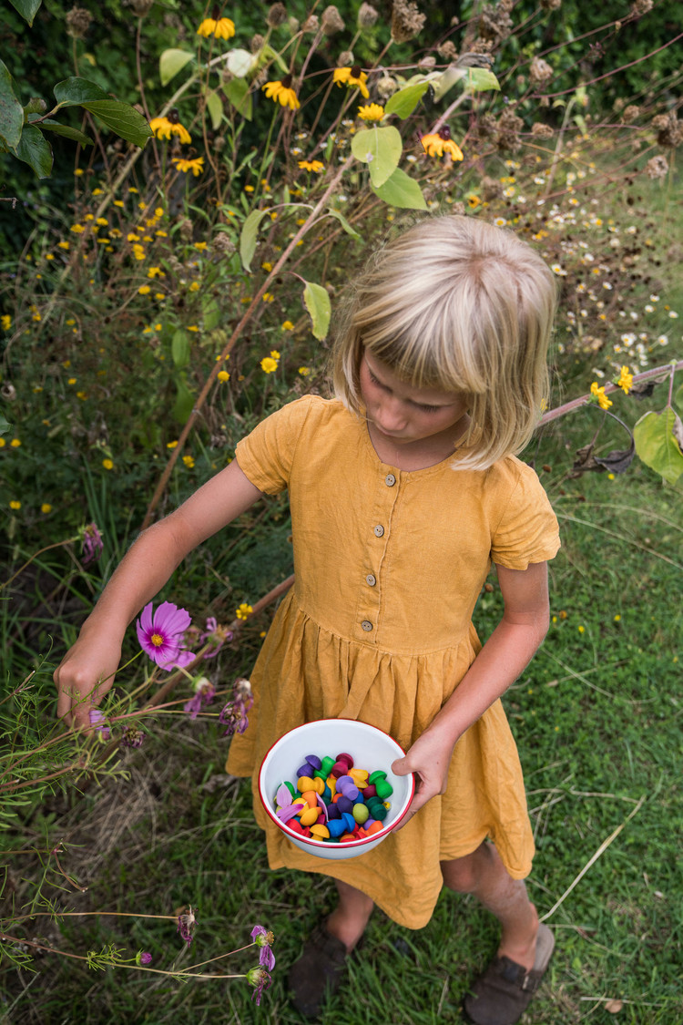 Grapat  Houten regenboog paddestoeltjes