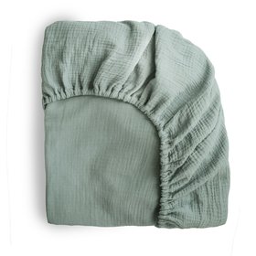 Mushie Crib Sheet - Roman Green