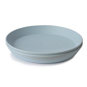 Mushie Dinner plates - set of 2 - Powderblue