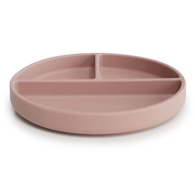 Mushie Silicone bord met zuignap - Blush
