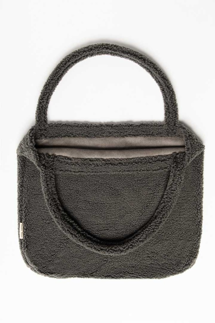 Studio Noos Dark Grey Teddy mom-bag