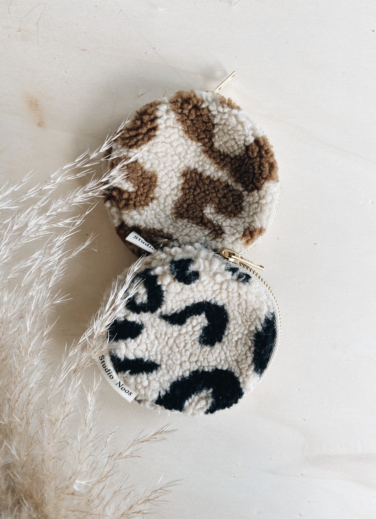 Studio Noos Teddy Leopard ecru Wallet