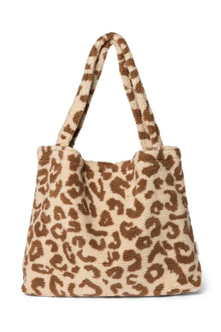 Studio Noos Teddy Leopard ecru mom-bag