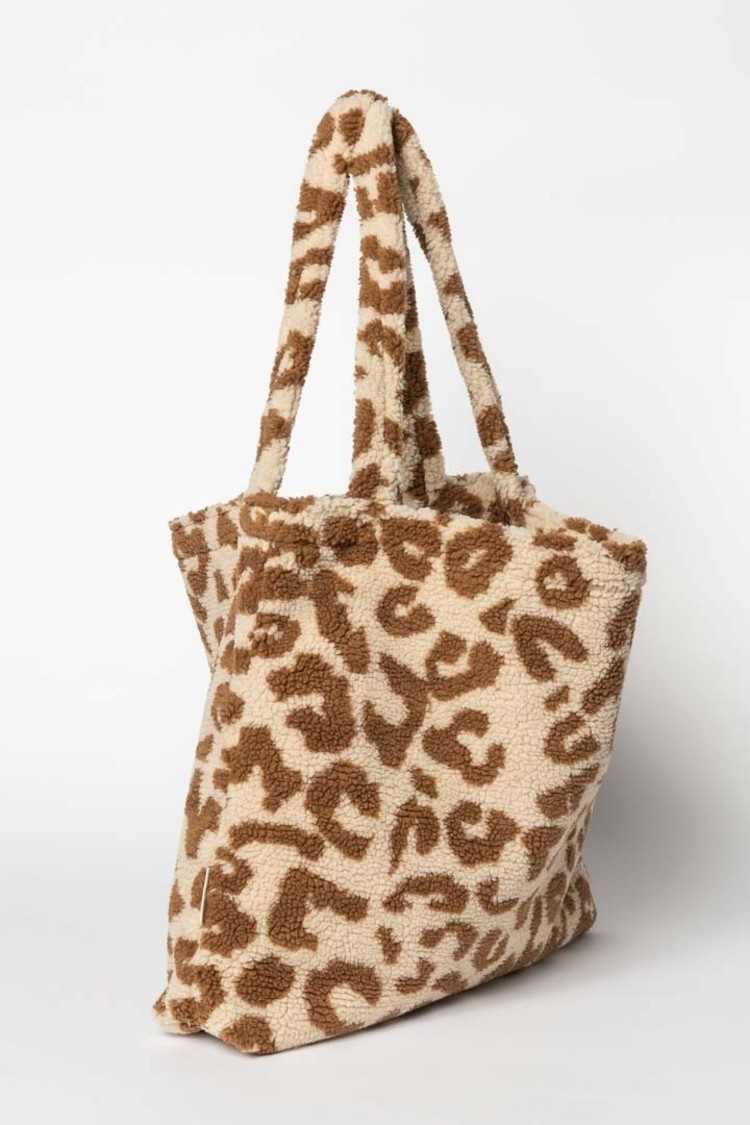 Studio Noos Teddy Leopard ecru mom-bag