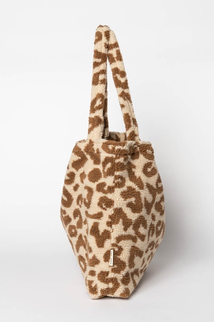 Studio Noos Teddy Leopard ecru mom-bag