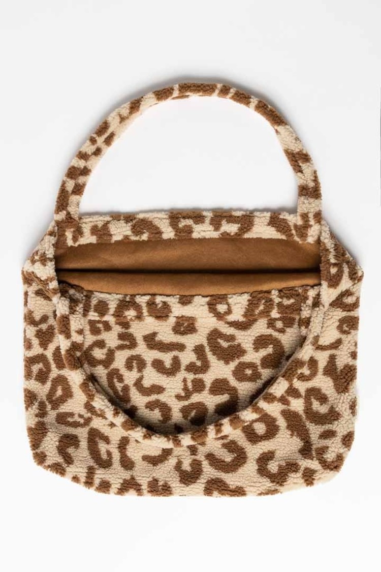 Studio Noos Teddy Leopard ecru mom-bag