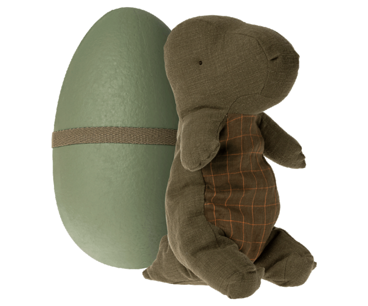 Maileg  Gantosaurus in Egg - Medium - Forrest Green