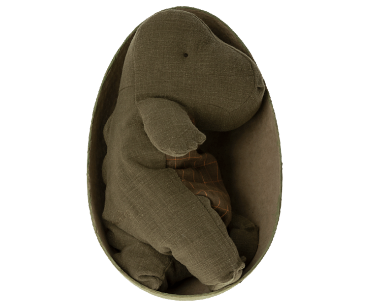 Maileg  Gantosaurus in Egg - Medium - Forrest Green