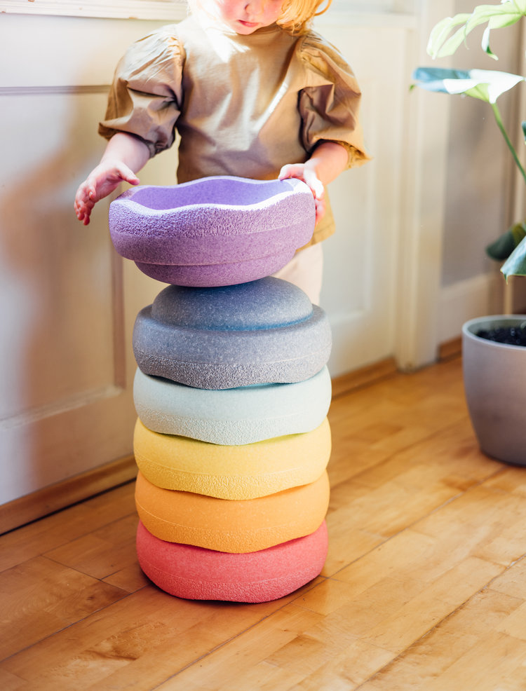 Stapelstein Pastel Rainbow - 6 stenen