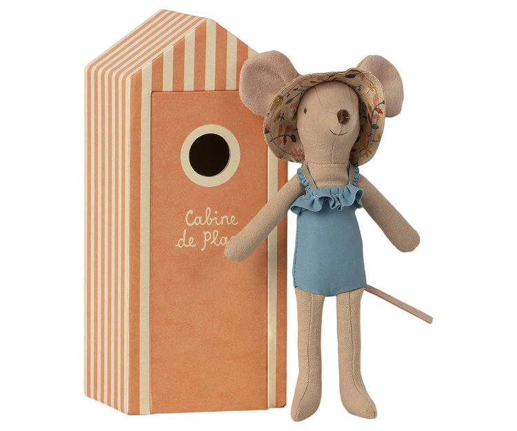 Maileg  Beach Mice - Mum in Cabin de Plage