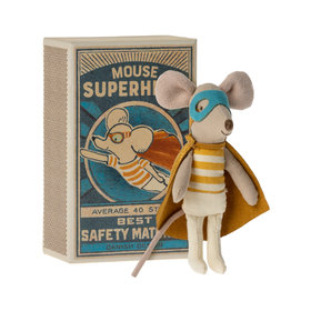 Maileg  Super Hero Mouse - Little Brother in Matchbox