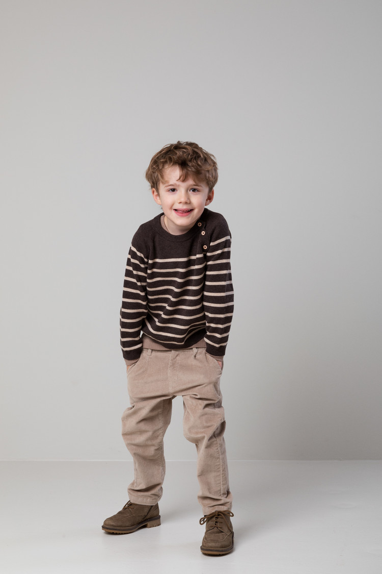 Marmar Copenhagen Broek Piper ribvelours - Driftwood