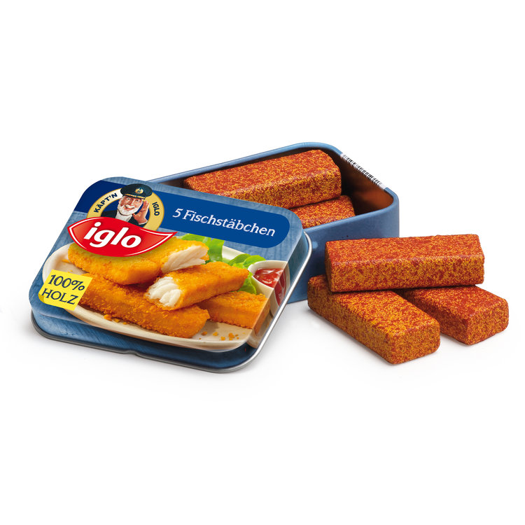 Erzi Fishsticks van Iglo in een doosje