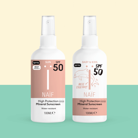 Naïf Voordeelset - Sun Spray set SPF50 - Baby&Kids + Volwassenen