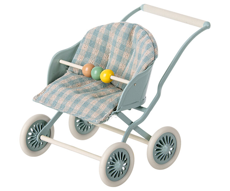 Maileg  Kinderwagen - Baby muis - Mint