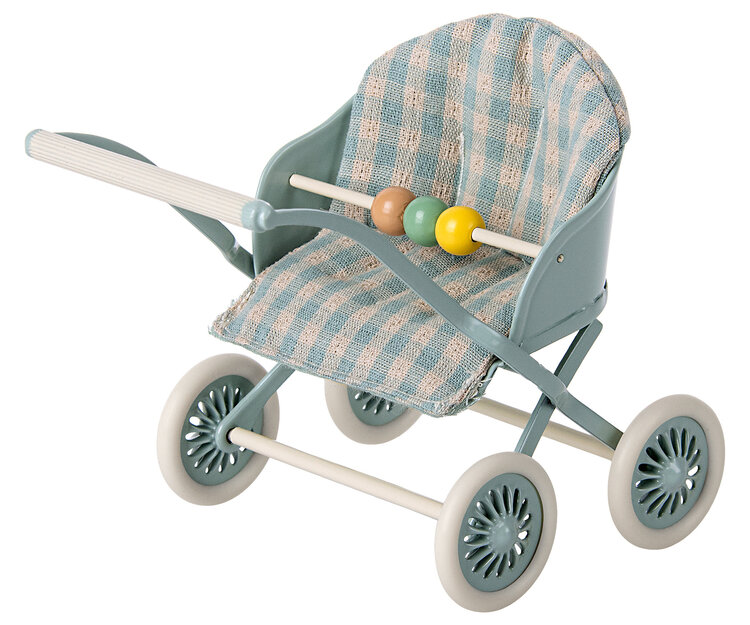 Maileg  Kinderwagen - Baby muis - Mint
