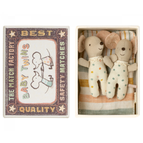 Maileg  Twins - Baby mice in matchbox