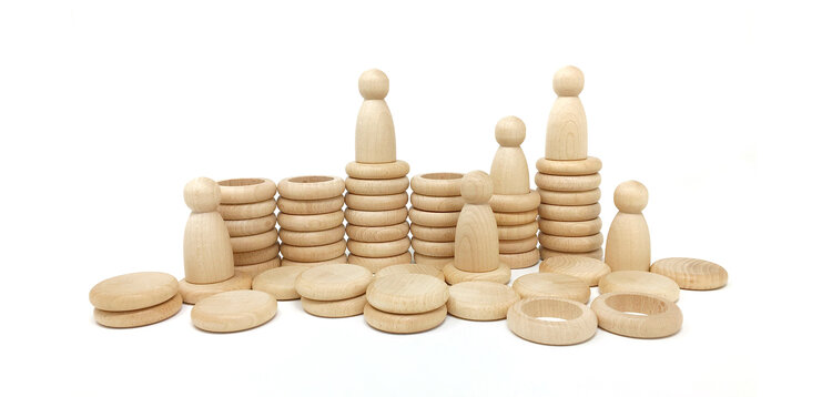 Grapat  Nins, rings & Coins (Natural wood)