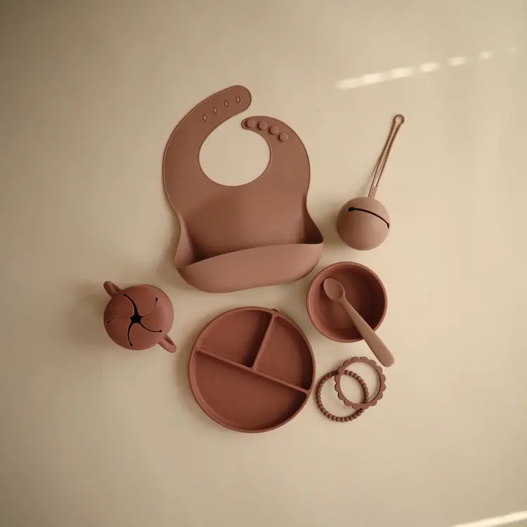 Mushie Silicone suction plate - Woodchuck