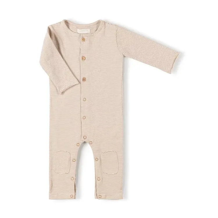 Nixnut Butt Onesie - Caramel Stripe