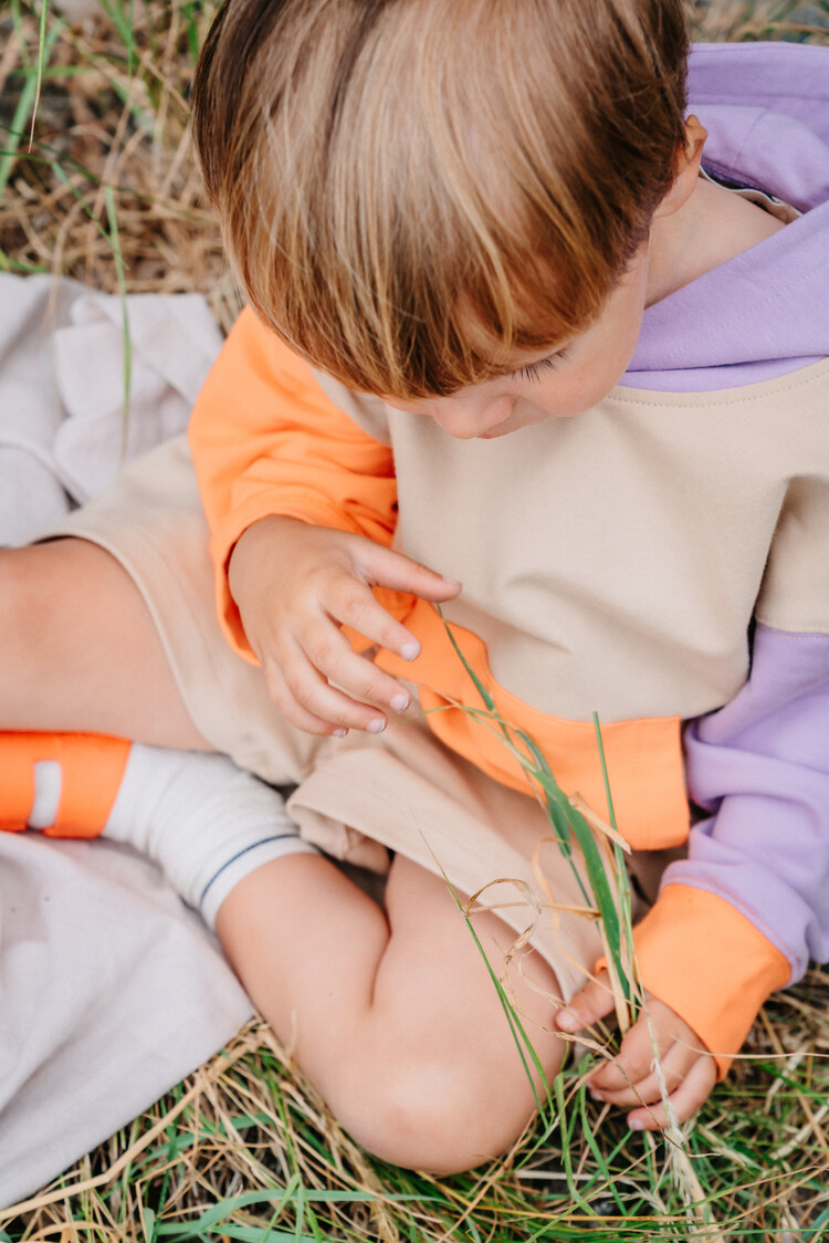 Bonnie & The Gang  Bertie Hoodie - Café Au Lait Orange Lavender