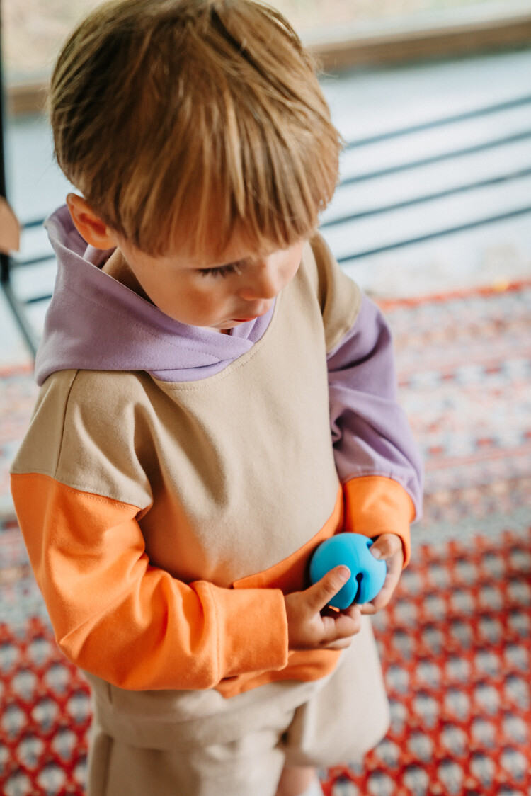 Bonnie & The Gang  Bertie Hoodie - Café Au Lait Orange Lavender