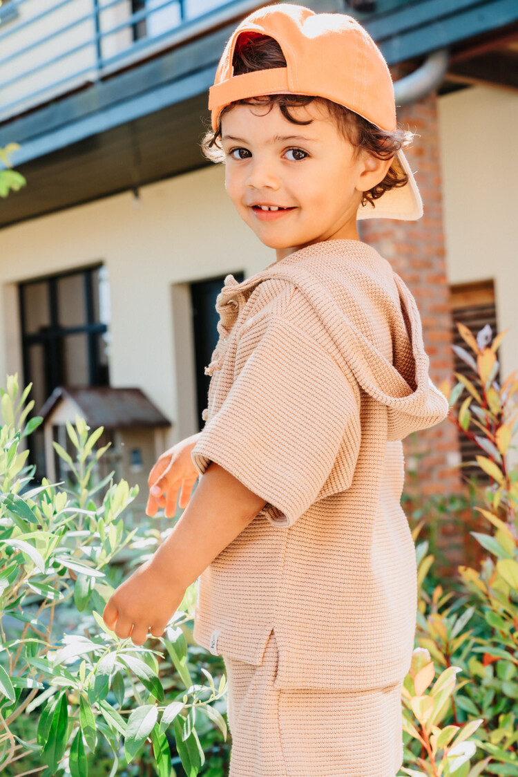 Bonnie & The Gang  Richie Hoodie Vest - Café au Lait