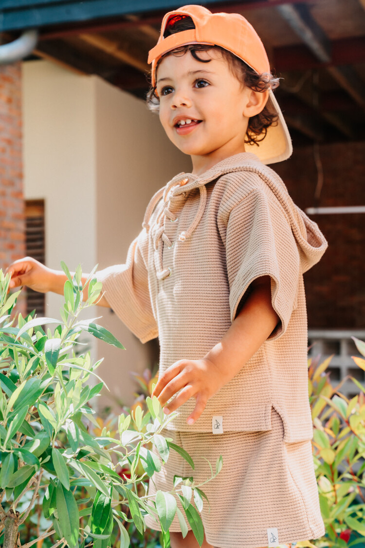 Bonnie & The Gang  Richie Hoodie Vest - Café au Lait