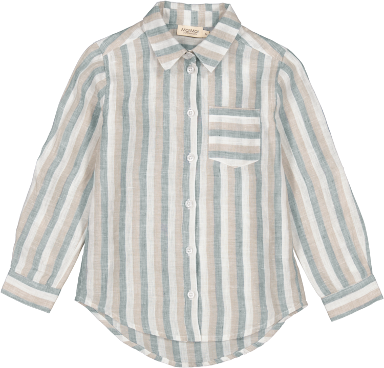 Marmar Copenhagen Shirt Tommy - Dusty Blue Stripe