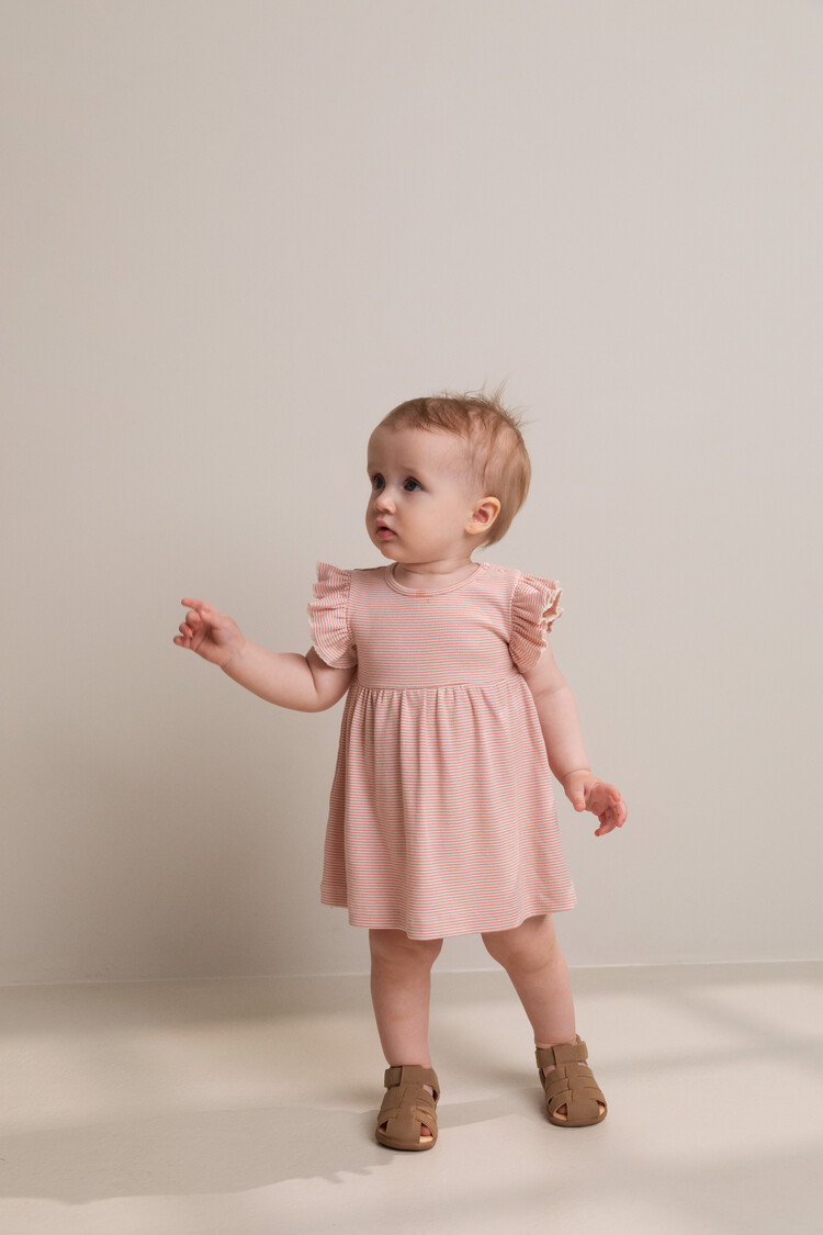 Marmar Copenhagen Dress Ramona Frill - Evening Sun Stripe