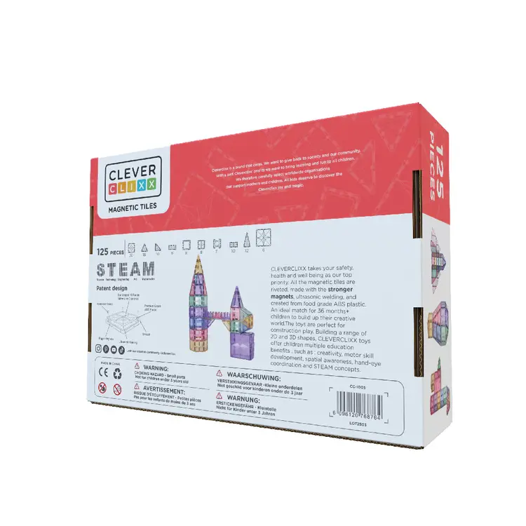 Cleverclixx Large Creative Pack Pastel | 125 Pieces