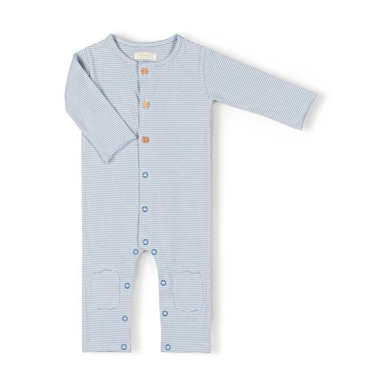 Nixnut Butt Onesie - Sky Stripe