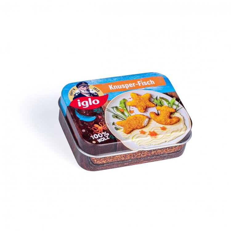 Erzi Cripsy Fish Iglo in a tin