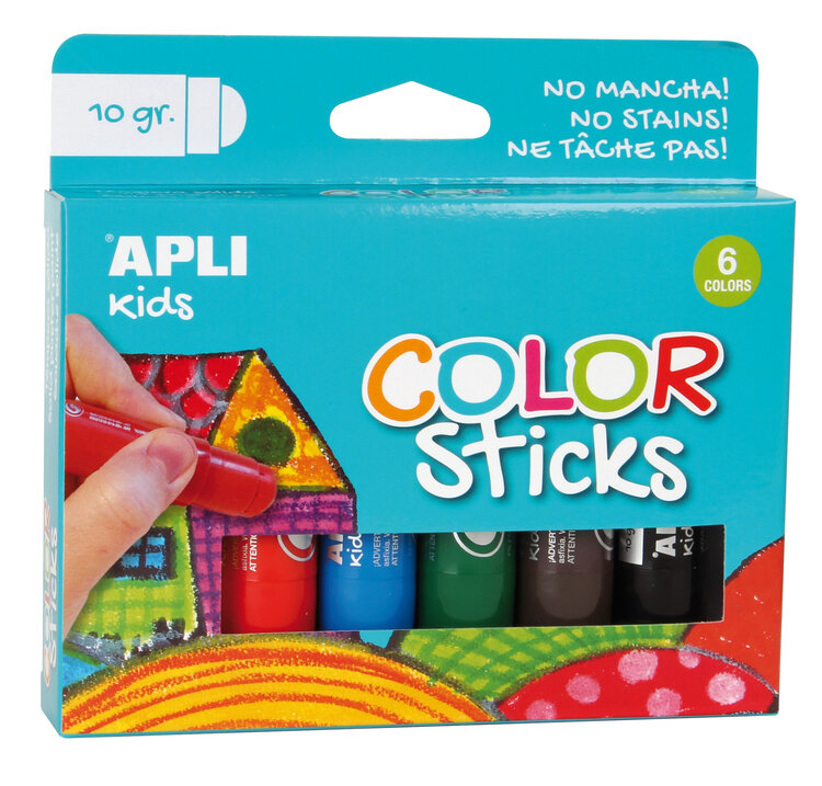 Apli Color sticks - verfstiften - set van 6