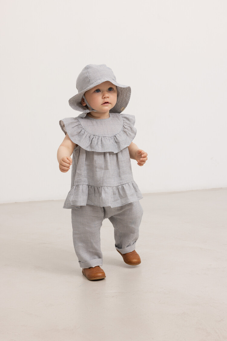 Marmar Copenhagen Alba Baby Summer hat - Mini Check