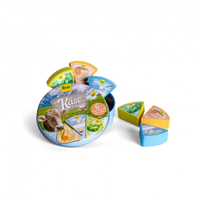 Erzi Cheese wedges in a tin