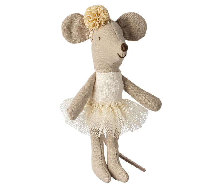 Maileg  Ballerina Mouse - Little Sister - Offwhite