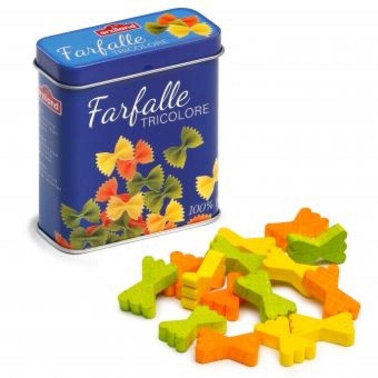 Erzi Farfalle Tricolore in een blikken doosje