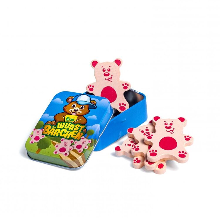Erzi Sausage Bears in a tin