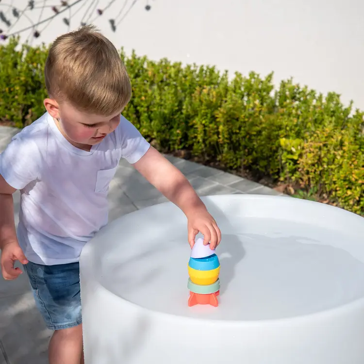 Tickit Silisoft Stapelbare raket - regenboogkleuren