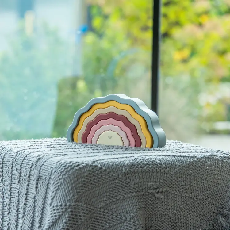 Tickit Silisoft wobbel regenboog - aardekleuren